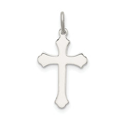 Sterling Silver 925 Antiqued Cross Charm with Polished Finish Solid & Vintage
