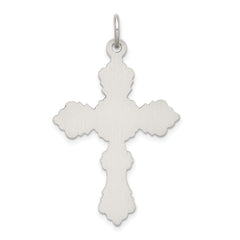 Sterling Silver 925 Antiqued Cross Pendant with Polished Finish Solid Design