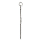 Sterling Silver 925 Antiqued Textured Cross Pendant with Brushed Finish