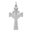 Sterling Silver Rhodium-plated Celtic Cross Pendant