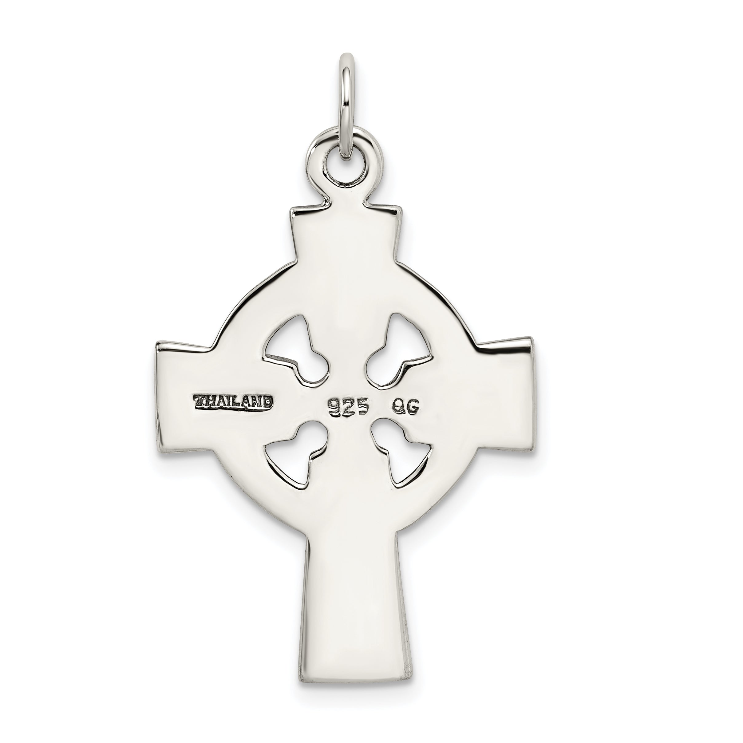 Sterling Silver 925 Antiqued Celtic Cross Charm Polished, Solid, Vintage Design