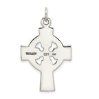 Sterling Silver 925 Antiqued Celtic Cross Charm Polished, Solid, Vintage Design