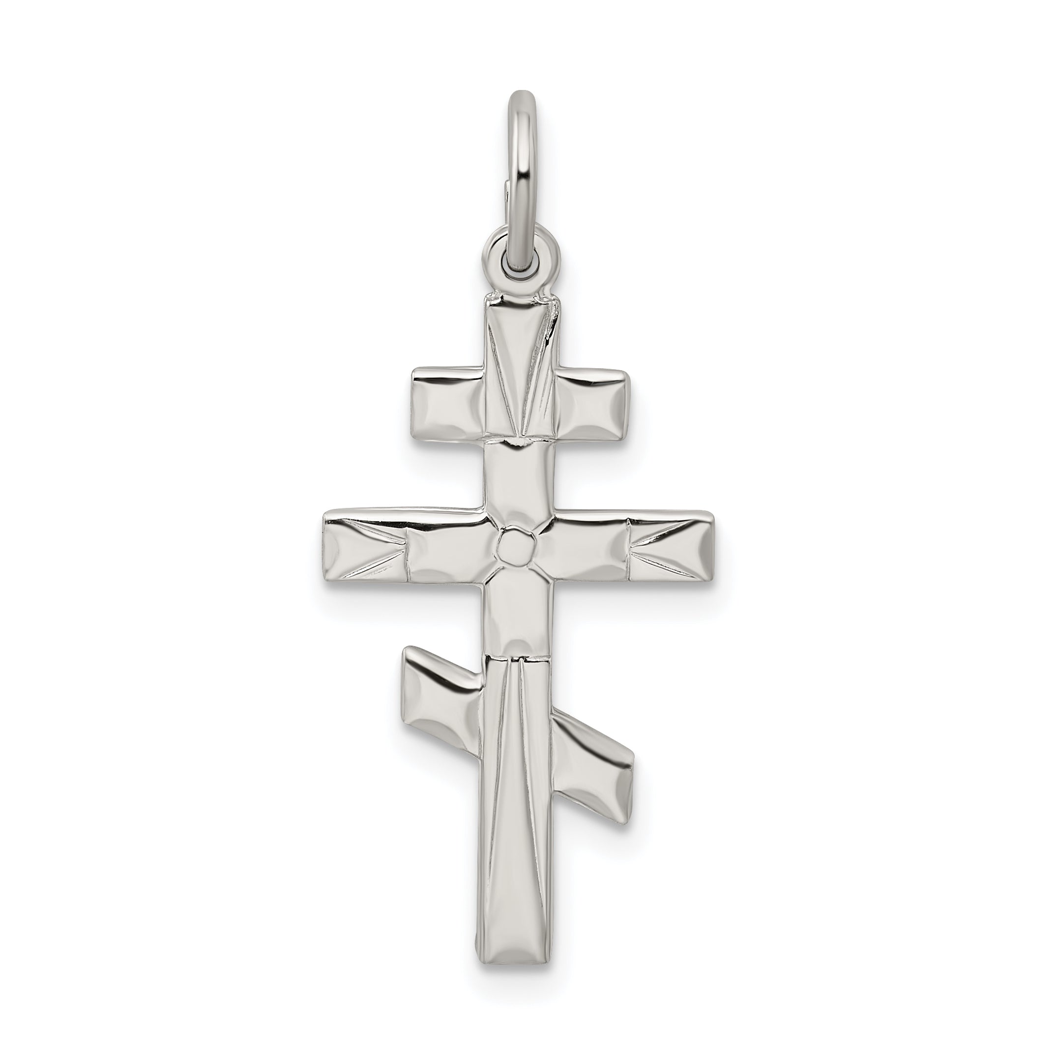 Sterling Silver Eastern Orthodox Cross Charm Main image