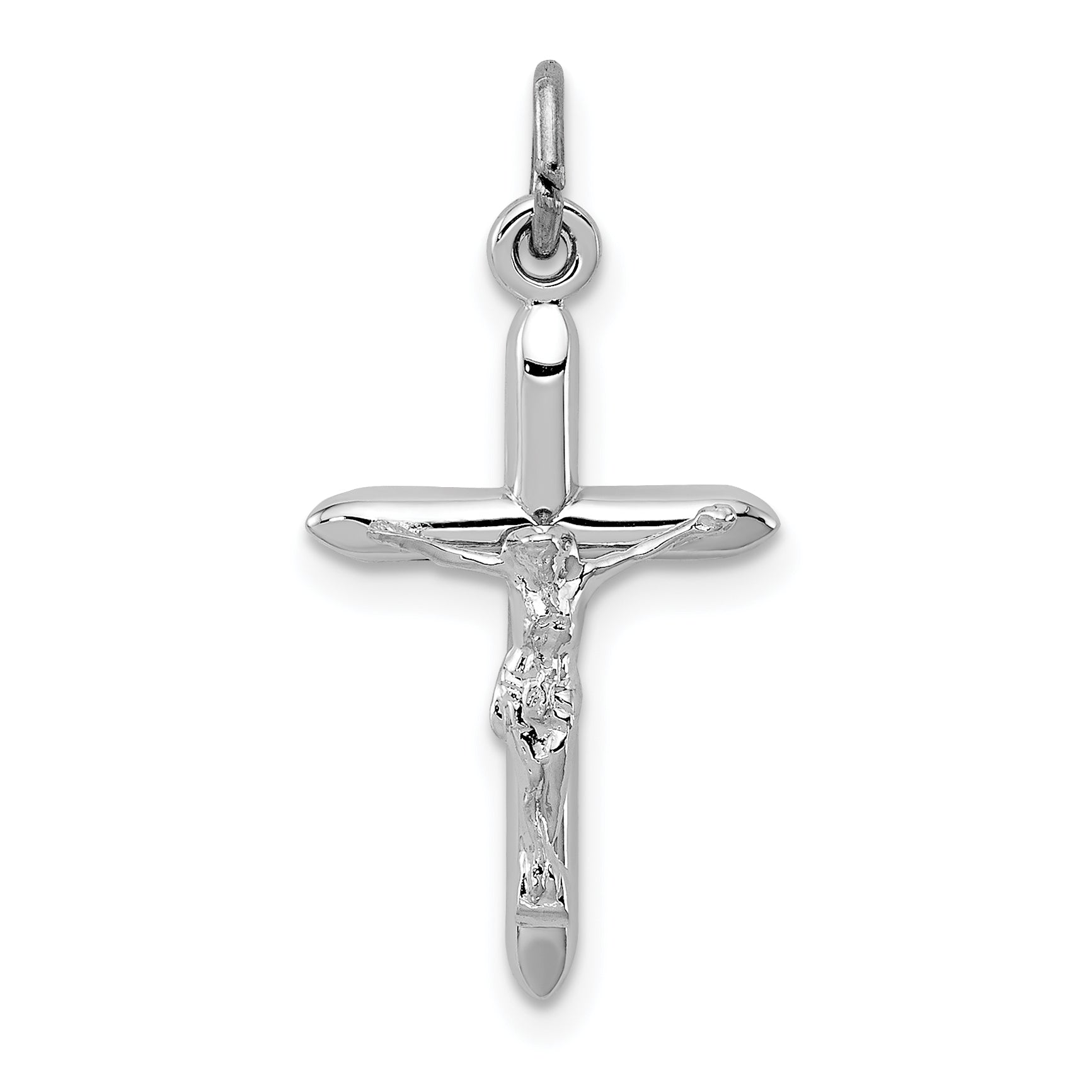 Sterling Silver Rhodium-plated Passion Crucifix Charm Main image