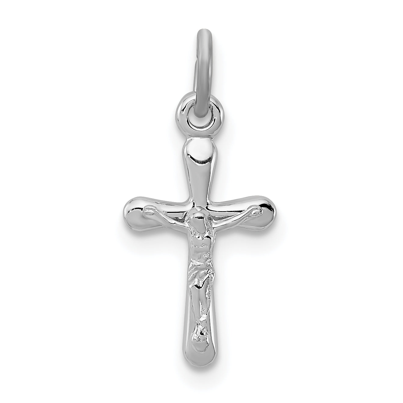 Sterling Silver Rhodium-plated Crucifix Charm Main image