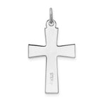 Sterling Silver 925 INRI Crucifix Charm with Rhodium-Plated Gold-Tone Finish