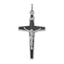 Sterling Silver Rhodium-plated Enameled Crucifix Pendant