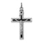 Sterling Silver Rhodium-plated Enameled Crucifix Pendant