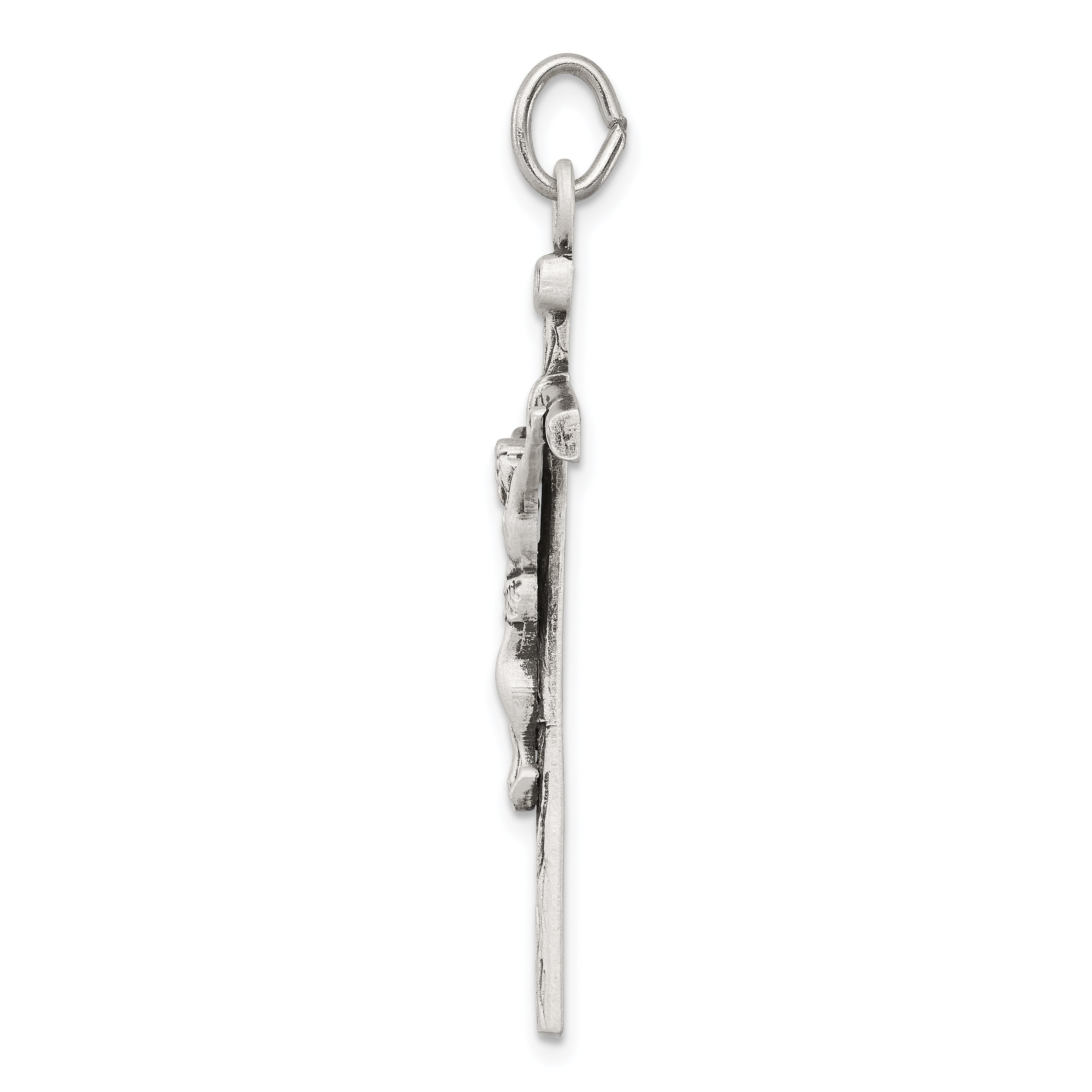 Sterling Silver Antiqued Crucifix Pendant Secondary image