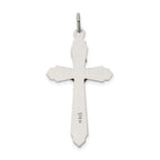Sterling Silver 925 Antiqued Crucifix Pendant Polished Solid Vintage Style