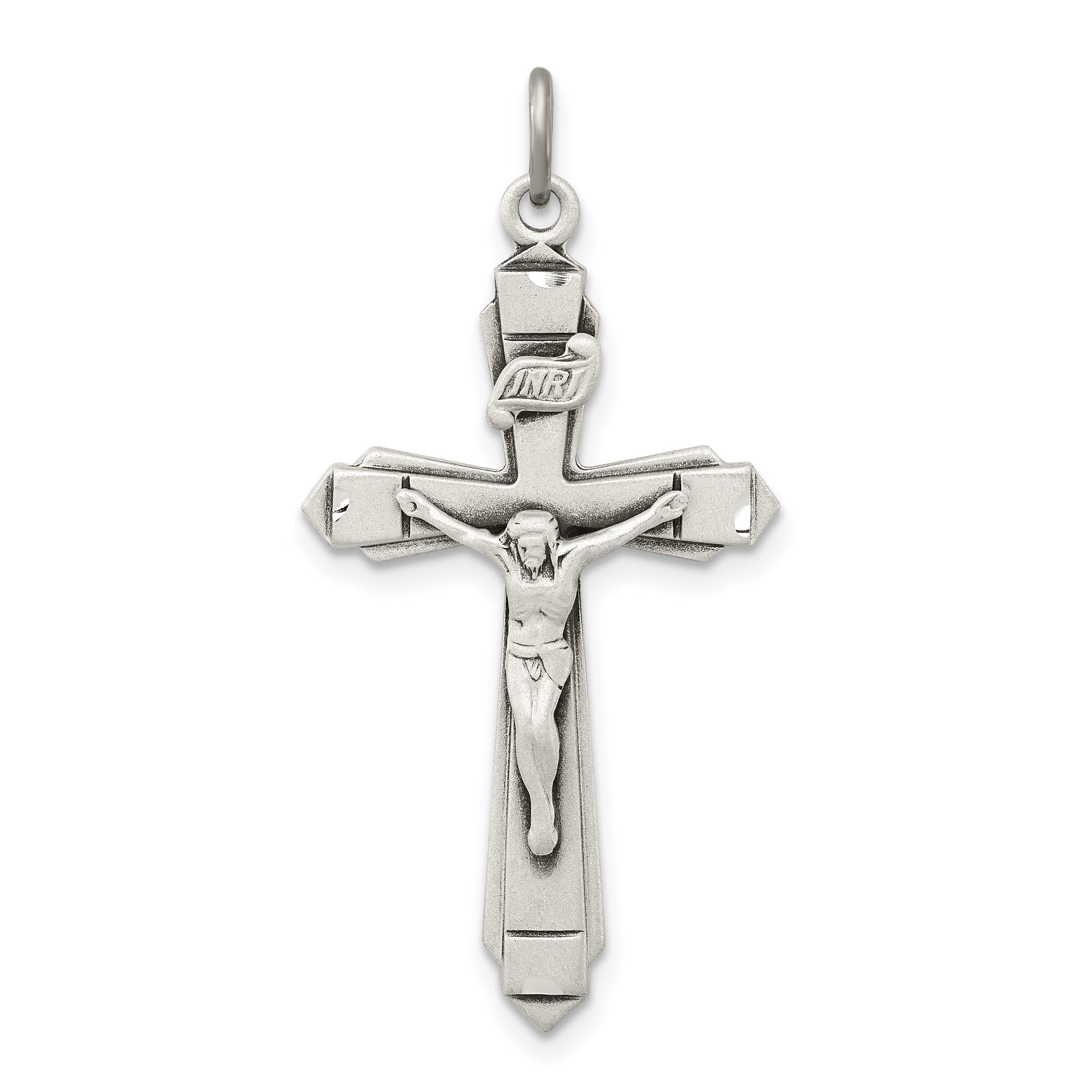 Sterling Silver Antiqued Crucifix Pendant Main image