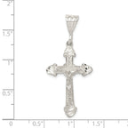 Diamond-Cut Crucifix Pendant in Sterling Silver