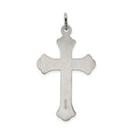 Sterling Silver 925 INRI Crucifix Pendant with Polished Finish, Solid Die Struck Design