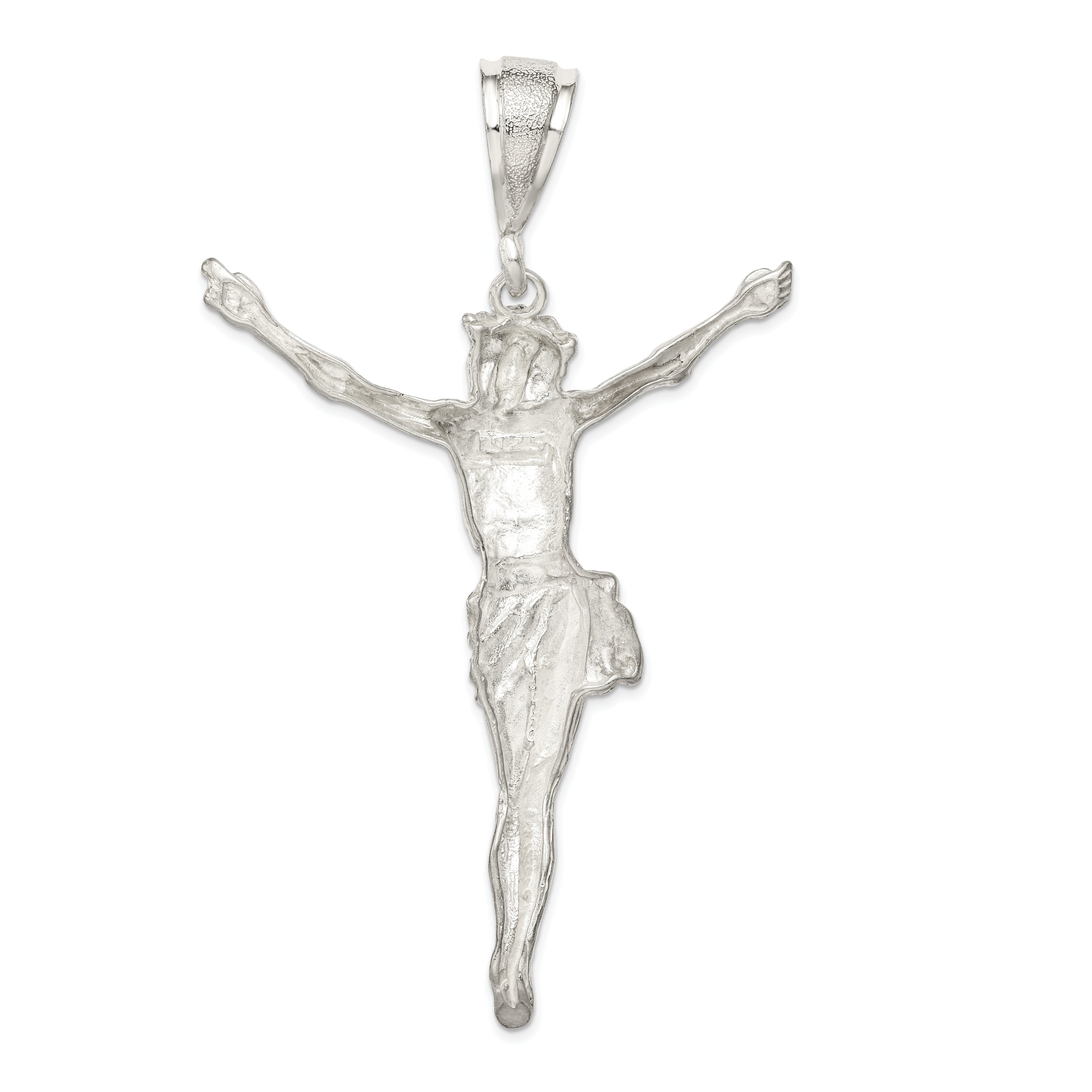 Sterling Silver 925 Corpus Pendant with Polished Finish  Solid, Casted Design