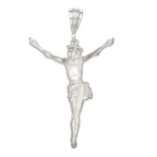 Sterling Silver 925 Corpus Pendant with Polished Finish  Solid, Casted Design