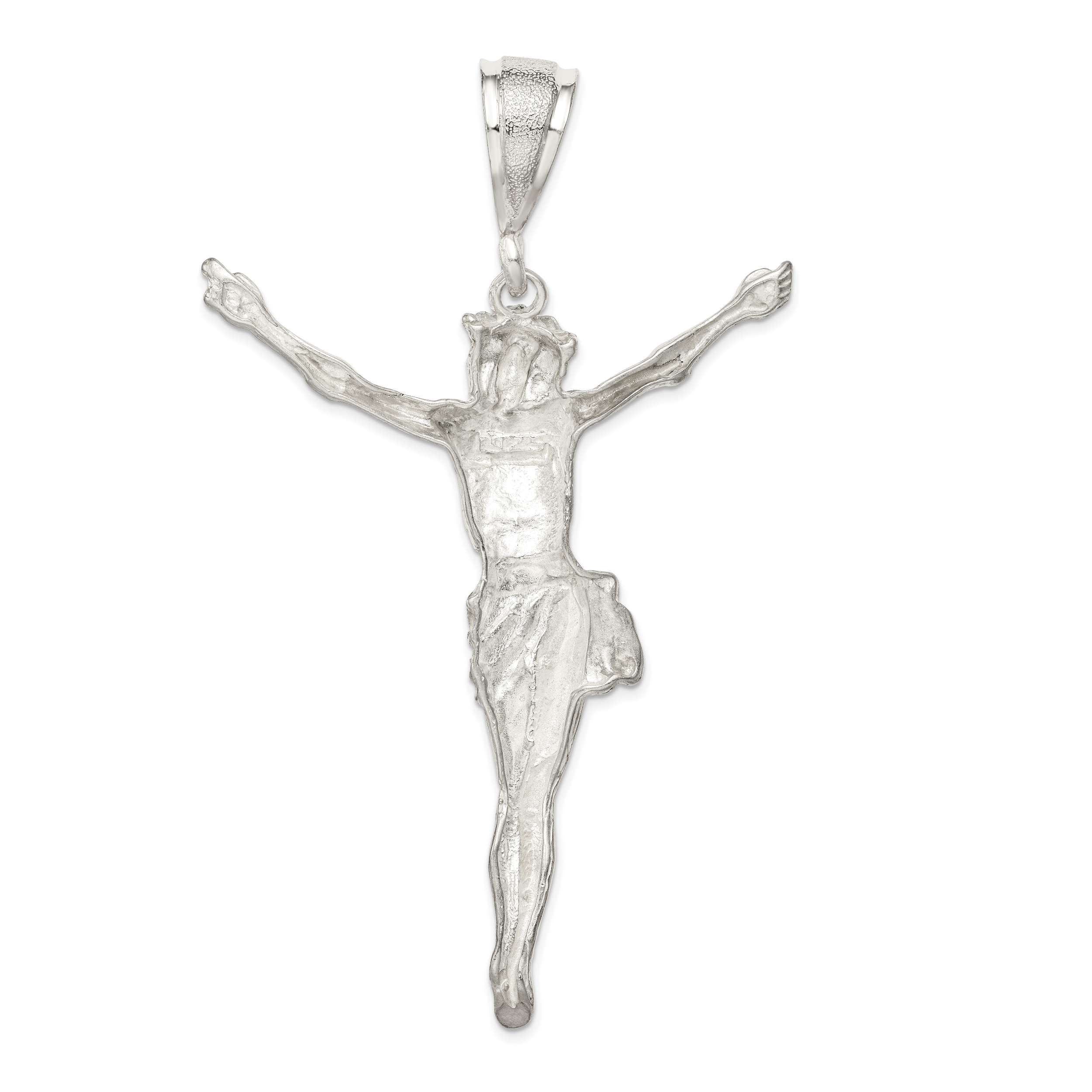 Sterling Silver 925 Corpus Pendant with Polished Finish  Solid, Casted Design