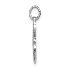 Sterling Silver 925 Mariner Cross Pendant with Rhodium-Plated Polished Finish