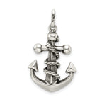 Sterling Silver 925 Antiqued Cross Pendant with 3D Solid Design