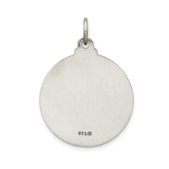 Sterling Silver 925 Ecce Homo Antiqued Medal Pendant Solid Vintage-Inspired Charm