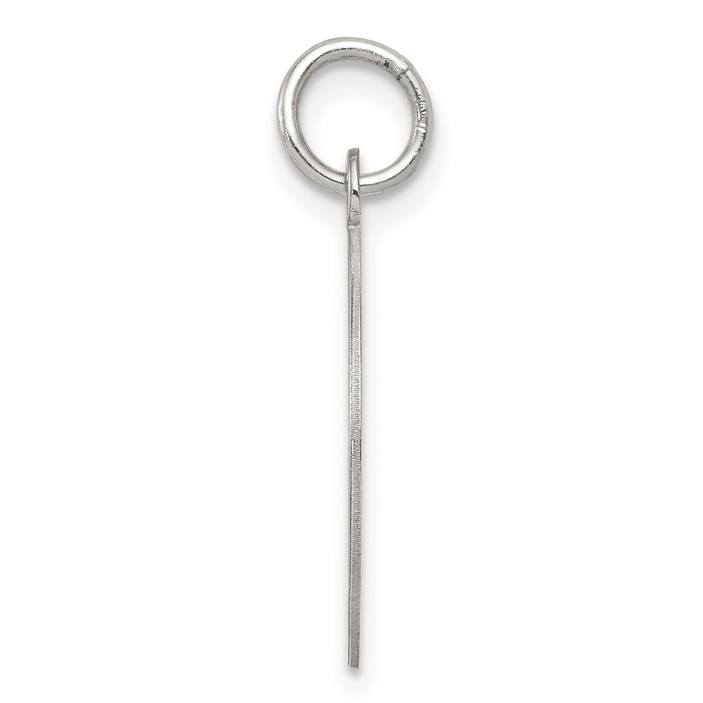 Sterling Silver 925 Rhodium-Plated Happy Birthday Charm with Polished Finish