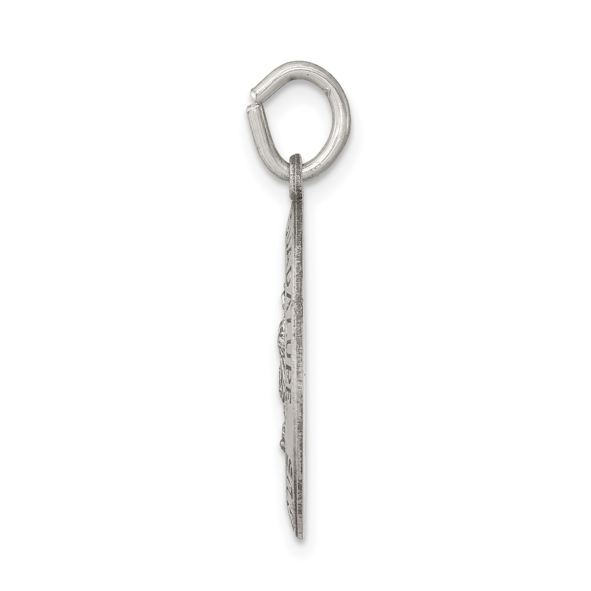 Sterling Silver 925 Our Lady of Guadalupe Antiqued Medal Charm
