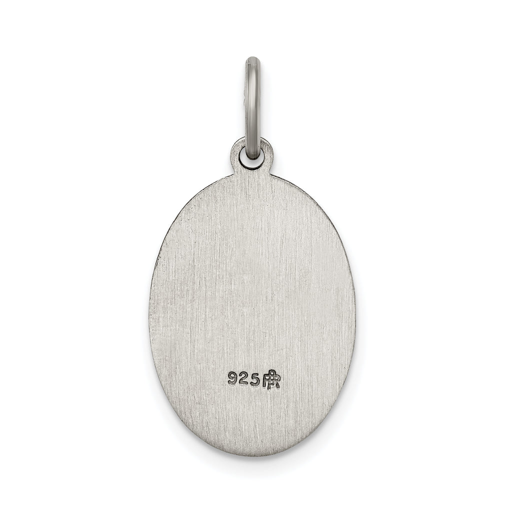 Sterling Silver 925 Our Lady of Guadalupe Antiqued Medal Charm