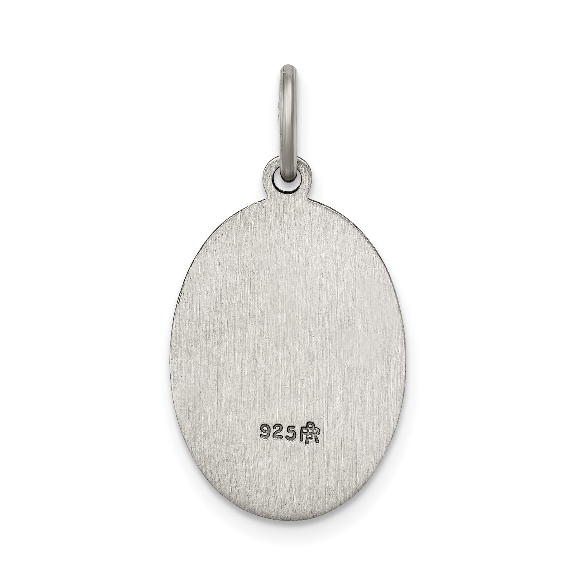 Sterling Silver 925 Our Lady of Guadalupe Antiqued Medal Charm