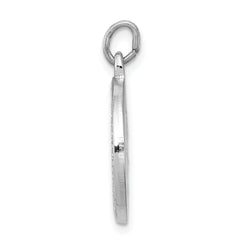 Sterling Silver 925 Rhodium-Plated Miraculous Medal Polished Die Struck Pendant