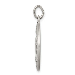 Sterling Silver 925 Miraculous Medal Pendant with Antiqued Finish Solid & Vintage Inspired