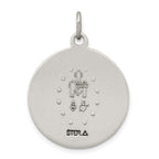 Sterling Silver 925 Miraculous Medal Pendant with Antiqued Finish Solid & Vintage Inspired