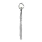 Sterling Silver 925 Antiqued Miraculous Medal Pendant Vintage-Inspired Solid Charm