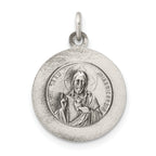 Sterling Silver 925 Queen of the Holy Scapular Antiqued Medal  Vintage Inspired Charm