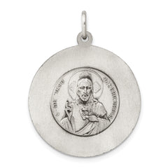 Sterling Silver Antiqued Queen of the Holy Scapular Medal