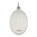 Sterling Silver Antiqued Our Lady of Perpetual Help Oval Medal 925 Solid Classic Design