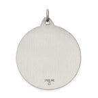 Sterling Silver St. Christopher Medal Pendant with Antiqued Finish