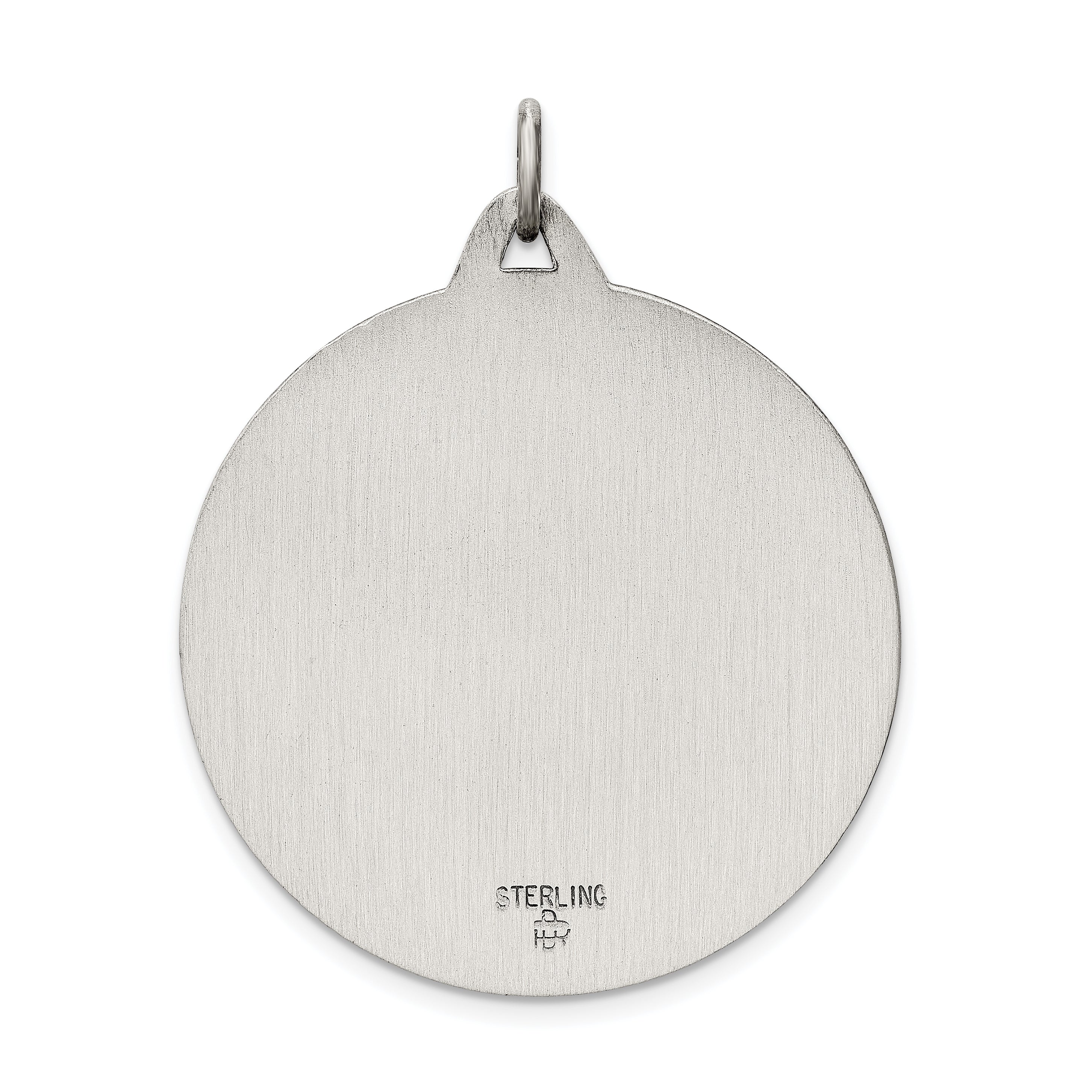 Sterling Silver St. Christopher Medal Pendant with Antiqued Finish