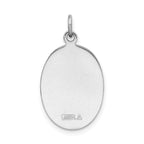 Sterling Silver 925 Rhodium-Plated St. Christopher Medal Polished Finish 26mm