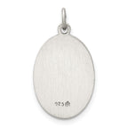 Sterling Silver 925 St. Christopher Medal Pendant with Antiqued Finish Engravable