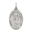 Sterling Silver Antiqued St. Christopher Hockey Medal