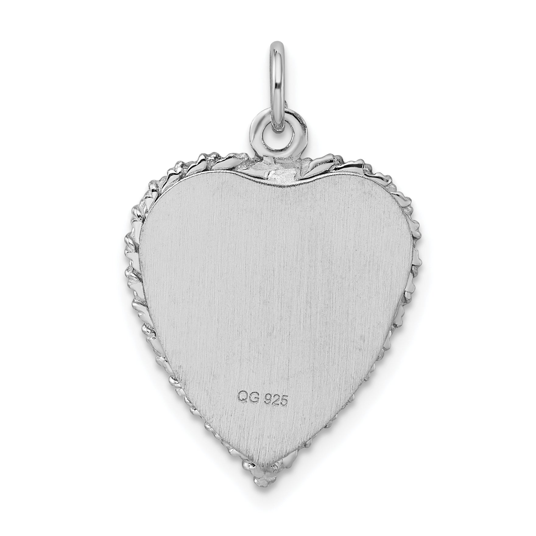 Sterling Silver 925 Sweet Sixteen Charm with Rhodium-Plated Polished Finish