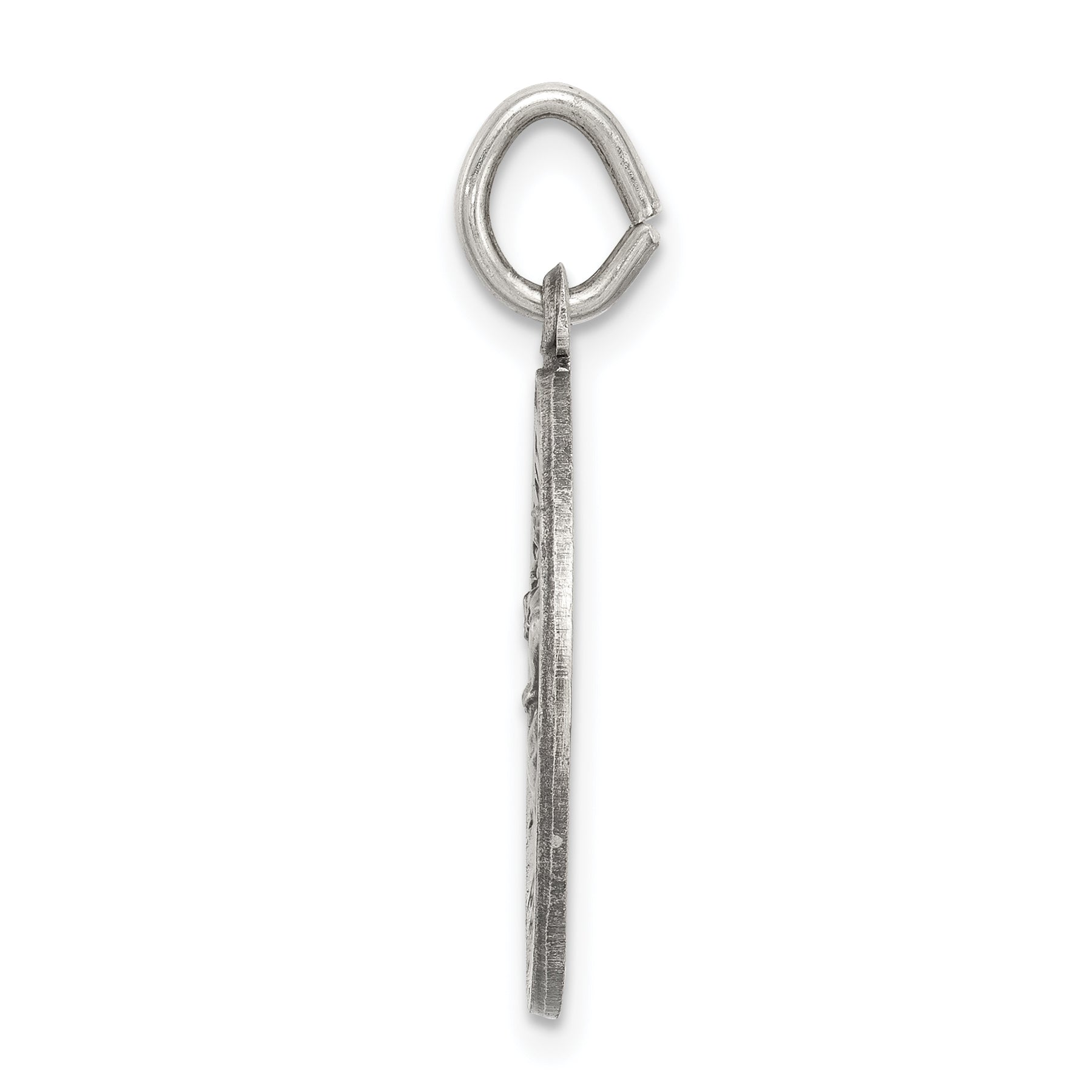 Sterling Silver St. Christopher Baseball Pendant Antiqued Finish Durable Design Secondary image
