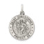 Sterling Silver Antiqued St. Christopher Baseball Medal