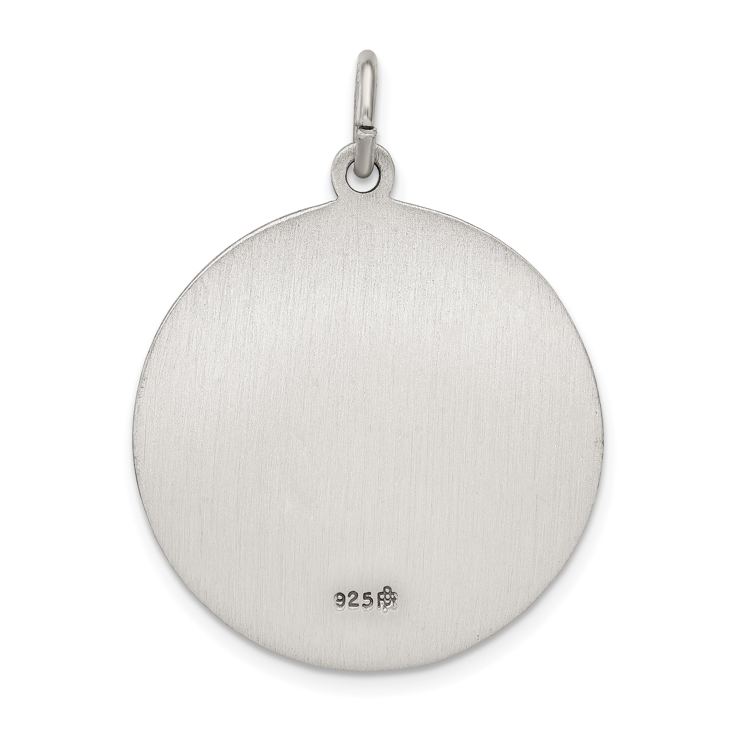 Sterling Silver 925 Saint Anthony Medal with Antiqued Finish, Solid and Vintage Style