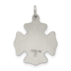 Sterling Silver 925 Saint Florian Antiqued Medal Charm Elegant Themed Design