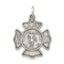 Sterling Silver Antiqued Saint Florian Badge Medal