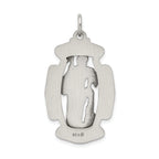 Sterling Silver 925 Saint Florian Antiqued Medal Pendant Solid Themed Design