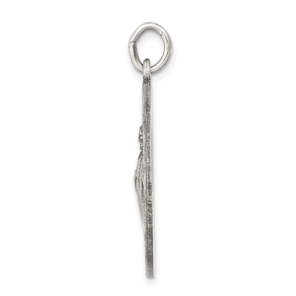 Sterling Silver 925 St. Jude Medal Pendant Engravable Vintage Charm