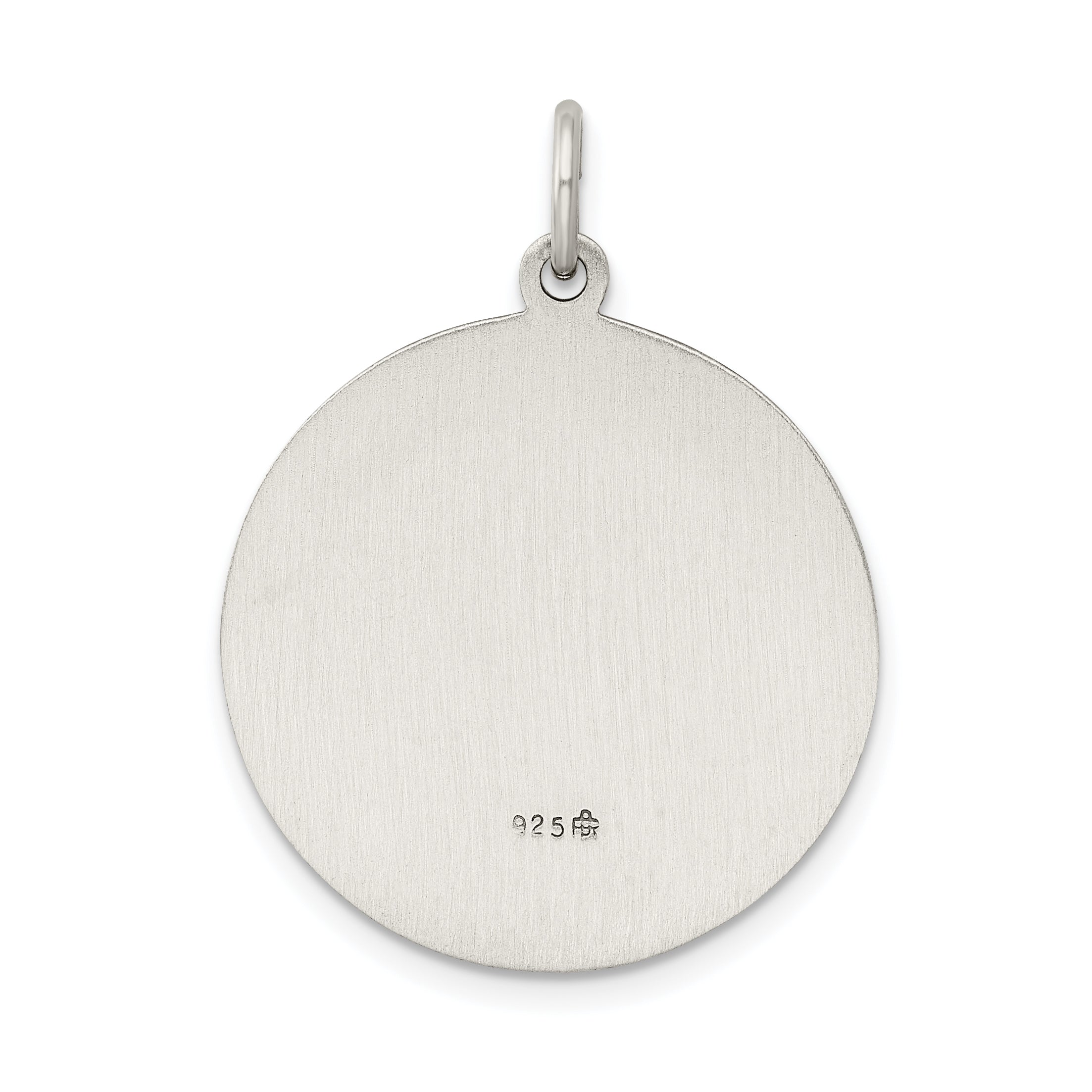 Sterling Silver 925 St. Jude Medal Pendant Engravable Vintage Charm