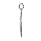 Sterling Silver 925 Saint Jude Antiqued Solid Pendant, Vintage Elegance