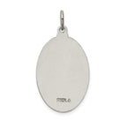 Sterling Silver 925 Saint Jude Antiqued Solid Pendant, Vintage Elegance